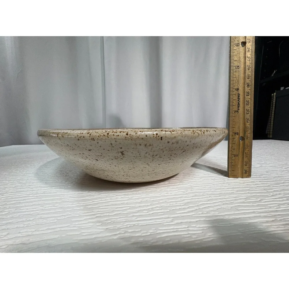 Vintage Donna Studio Pottery Grape Bowl Signed 1998 Stoneware 8.5 Inch S0061